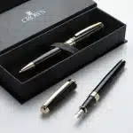 Kit Premium Crown Versalles Preta Esferográfica + Tinteiro - Imagem 2