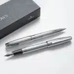 Kit Premium Crown Versalles Prata Esferográfica + Tinteiro - Imagem 2