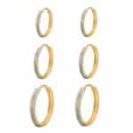 Trio de Brincos 18kts TB18