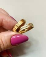 Par de Alianças em Ouro 18Kts A144 - Imagem 2