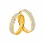 Par de Alianças em Ouro 18Kts A14