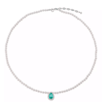 Colar Pérola Shell e Pingente em Prata CPS02