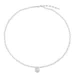 Colar Pérola Shell e Pingente em Prata CPS10