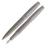 Kit Premium Crown Ebony Fume Esferográfica + Tinteiro