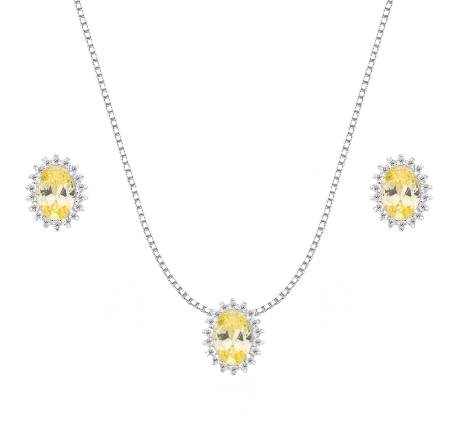 260348-50-13_1 Conjunto Em Prata CJP74 - Imagem 1