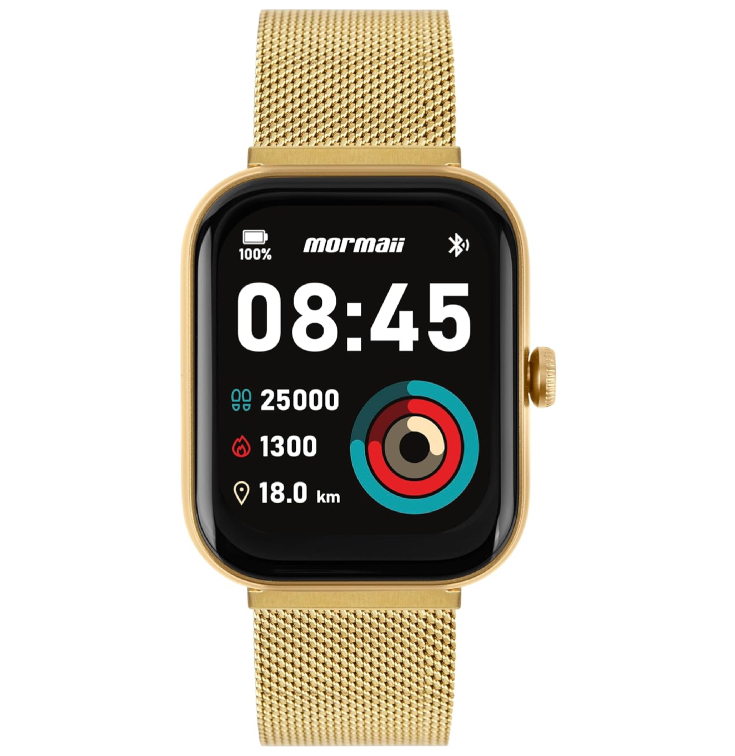 Captura de Tela 2026-02-27 às 10.53.39-2-3 Relógio de Pulso SMARTWATCH MORMAII LIFE ULTRA DOURADO - Imagem 1