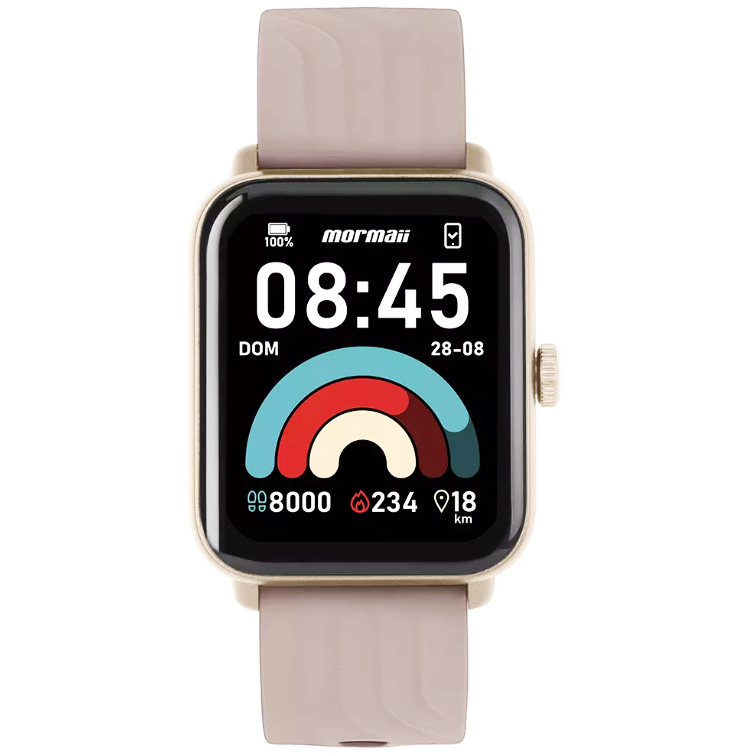 Captura de Tela 2026-02-27 às 10.53.39 Relógio de Pulso SMARTWATCH MORMAII LIFE GPS ROSE - Imagem 1