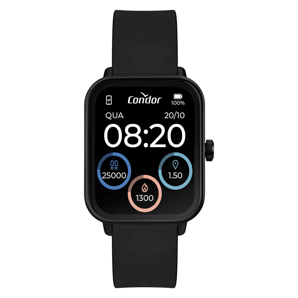COSMART1AA8P_1.jpg Relógio de Pulso SMARTWATCH CONDOR PRETO - Imagem 1