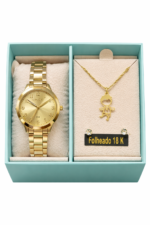 Kit Relógio Lince LRGM032L30 Dourado com Conjunto - Imagem 4