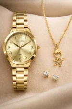 Kit Relógio Lince LRGM032L30 Dourado com Conjunto - Imagem 2