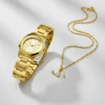 Kit Relógio Lince LRG4845L32 Dourado com Conjunto - Imagem 2