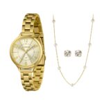 Kit Relógio Lince LRGM021L36 Dourado com Conjunto