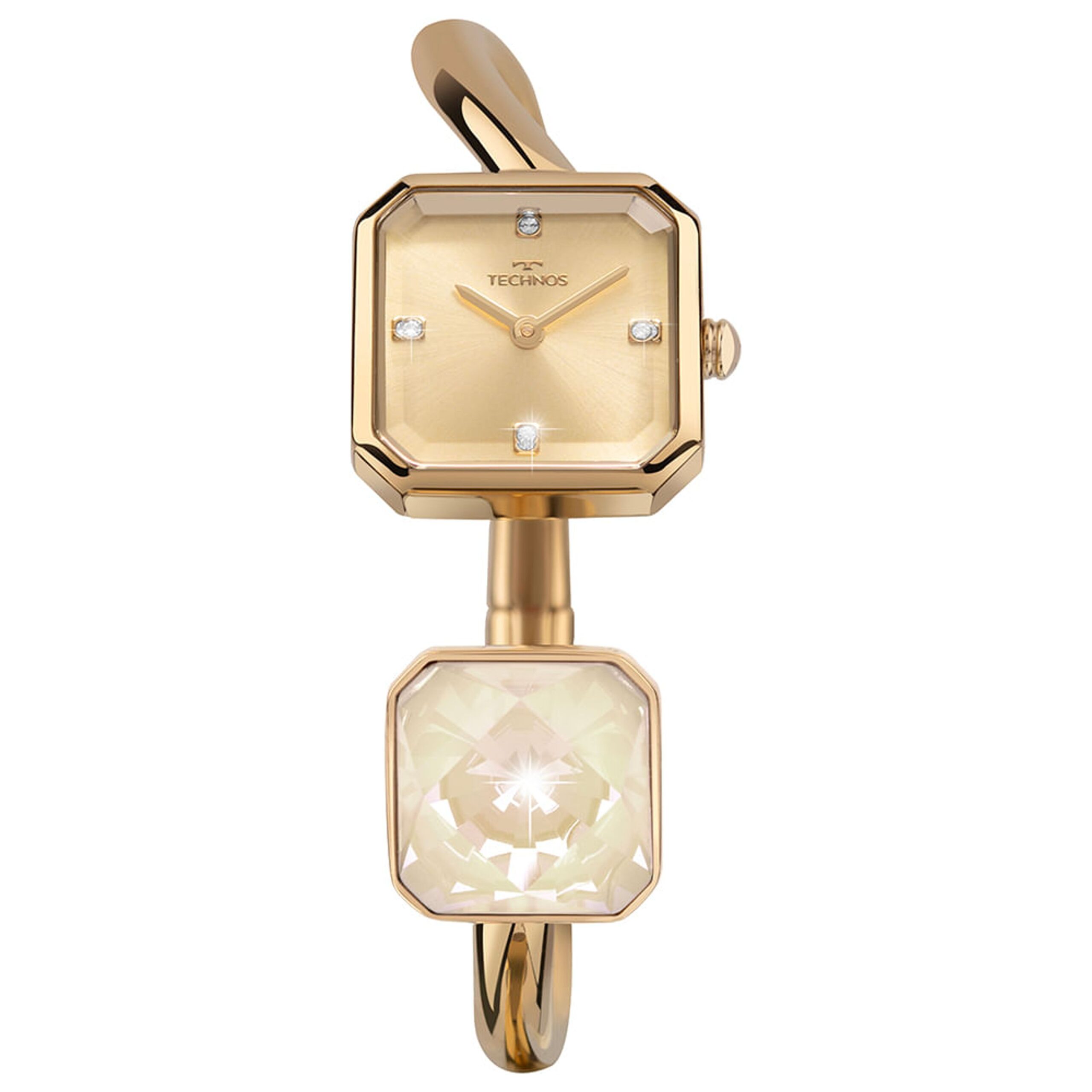 751AA1D_1-- Relógio de Pulso TECHNOS Crystal Dourado 751AA/1D - Imagem 1
