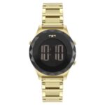 Relógio de Pulso TECHNOS Digital Redondo Dourado e Preto