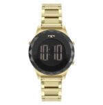 Relógio de Pulso TECHNOS Digital Redondo Dourado e Preto