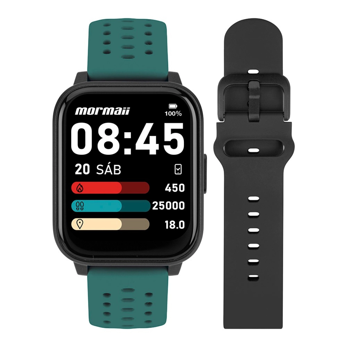 b_relogio-smartwatch-mormaii-life-plus-molife2ah7p-preto-verde-1372-4 Relógio de Pulso SMARTWATCH MORMAII LIFE PLUS - Imagem 1